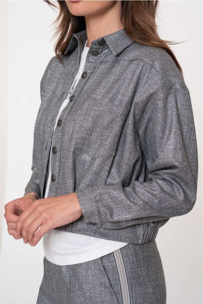 Geisha grijze dames blazer | Model zijaanzicht