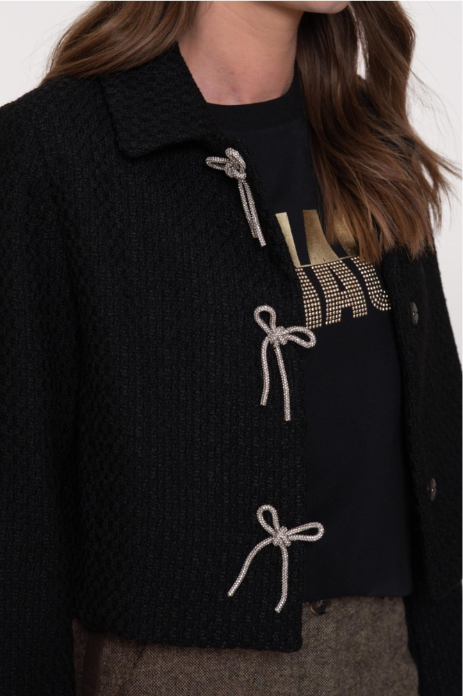 Geisha zwarte dames blazer | Close up