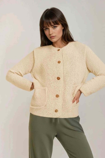 FOS Amsterdam Vest KAE TEDDIE 7622 120 OFF WHITE