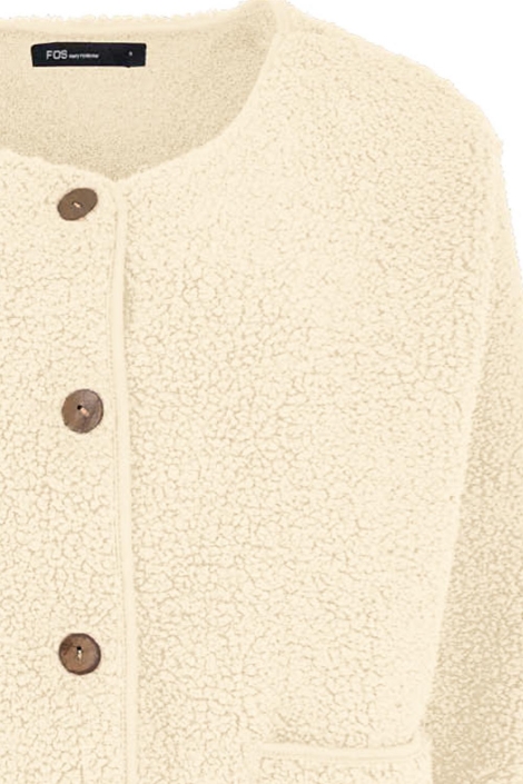 FOS Amsterdam beige dames vest | Close up
