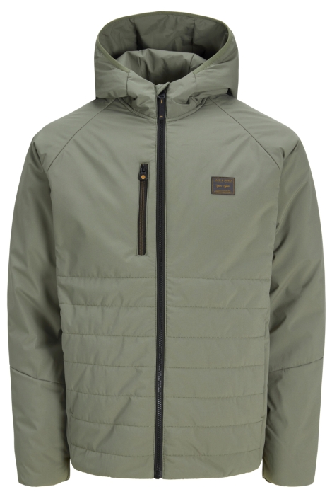 Jack & Jones groene heren jas | Vooraanzicht