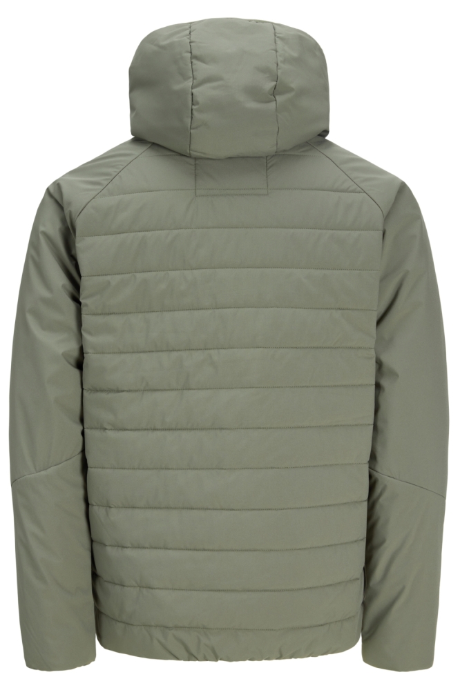 Jack & Jones groene heren jas | Achteraanzicht