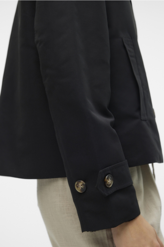 Vero Moda zwarte dames jas | Close up