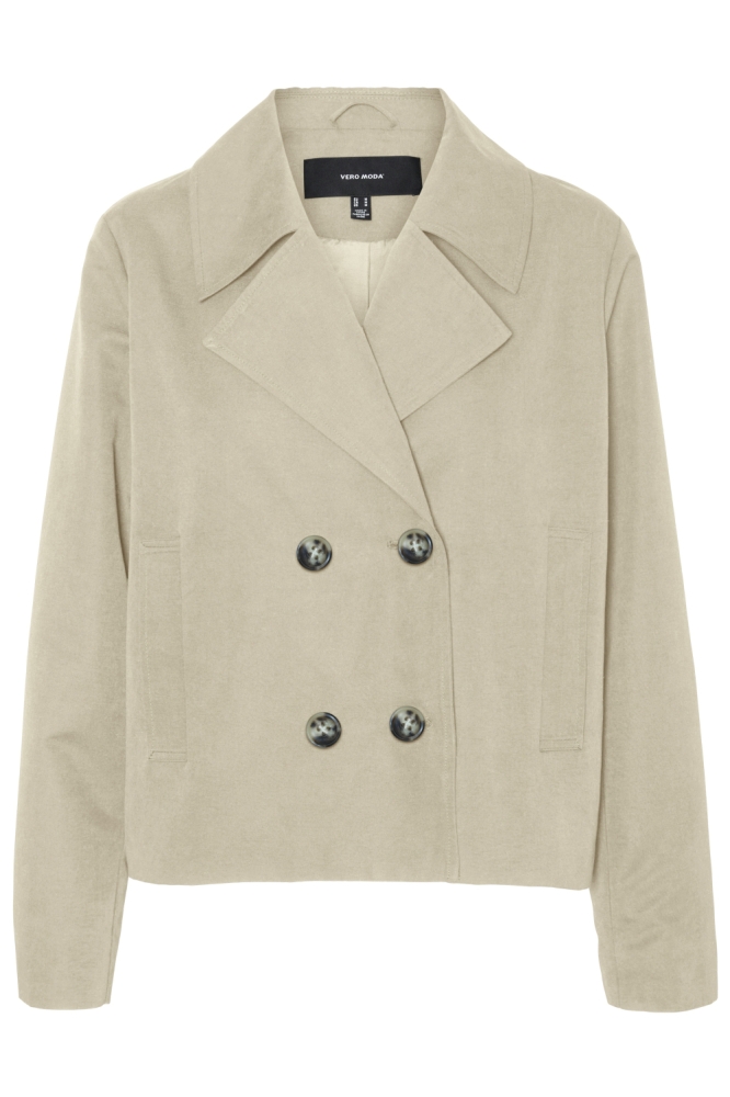 Vero Moda ecru dames jas | Vooraanzicht