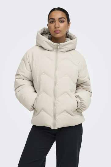 Jacqueline de Yong jdypower short hood puffer otw hab Beige