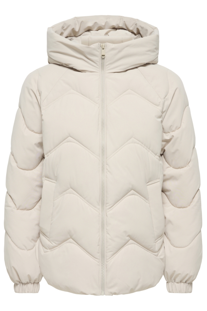 Jacqueline de Yong beige dames jas | Vooraanzicht