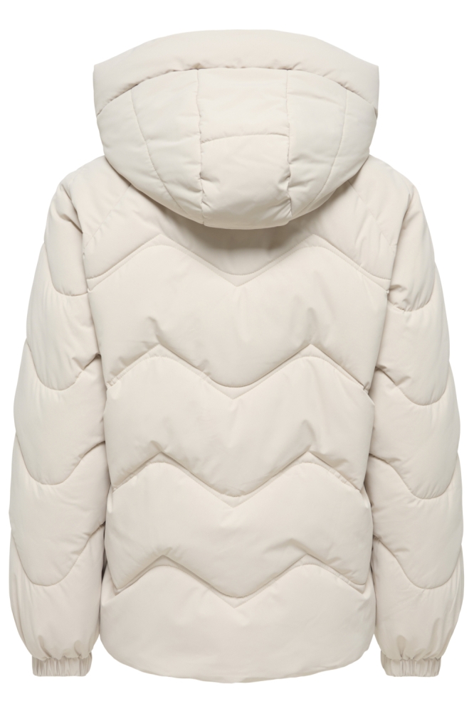 Jacqueline de Yong beige dames jas | Achteraanzicht