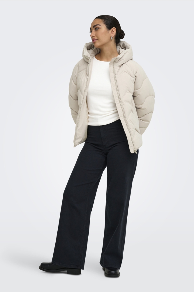 Jacqueline de Yong beige dames jas | Model