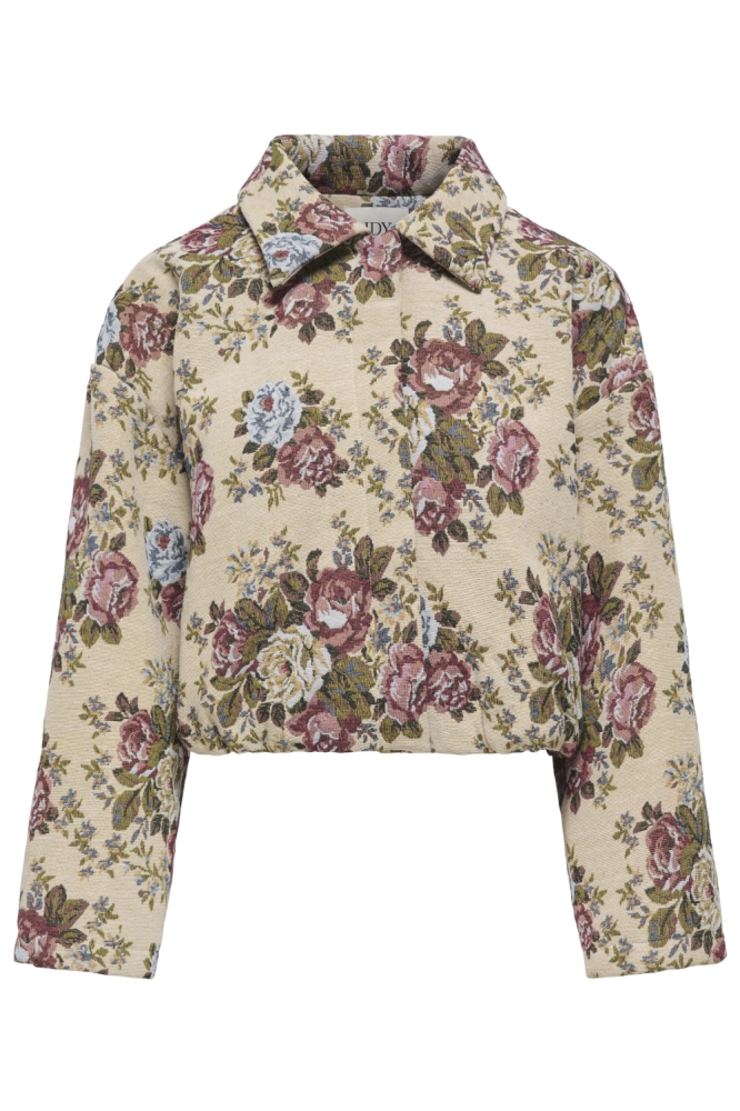 Jacqueline de Yong ecru dames jas | Vooraanzicht
