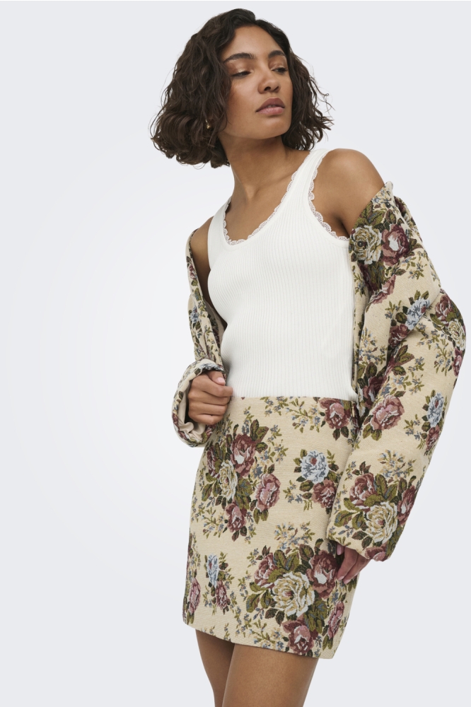 Jacqueline de Yong ecru dames jas |