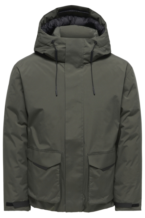 Only & Sons groene heren jas | Vooraanzicht