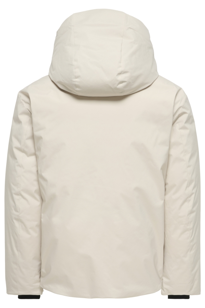 Only & Sons beige heren jas | Achteraanzicht