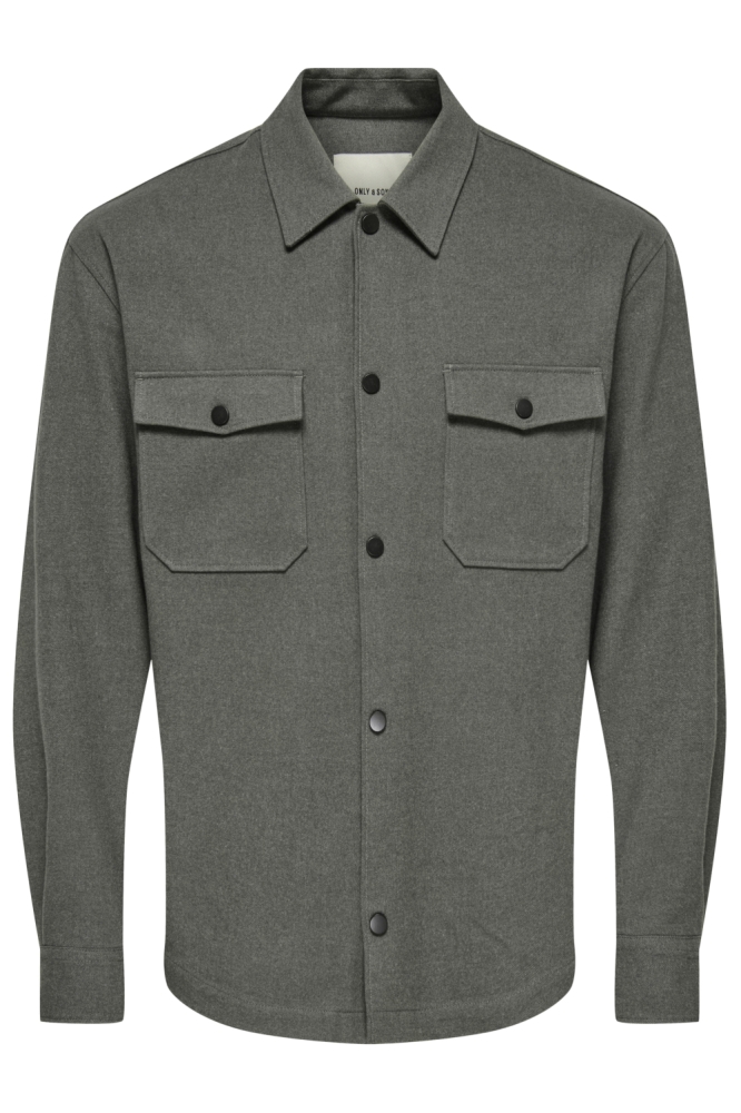 Only & Sons groene heren overhemd | Vooraanzicht