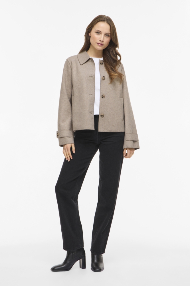 Vila beige dames jas | Model