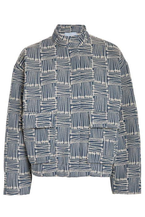 Minus blauwe dames jas | Vooraanzicht