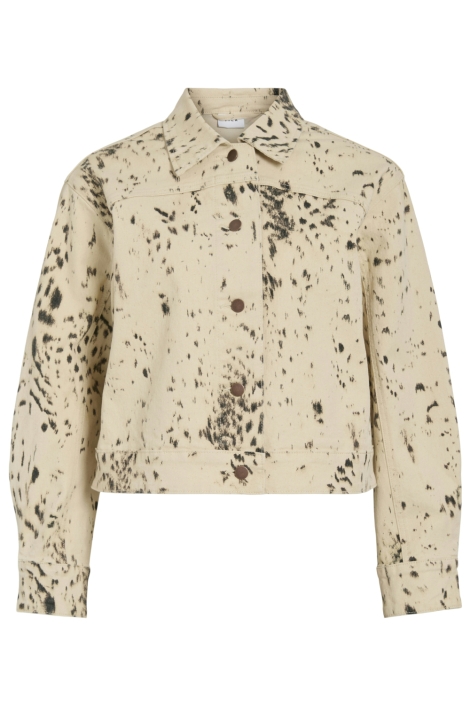 Vila beige dames jas | Vooraanzicht