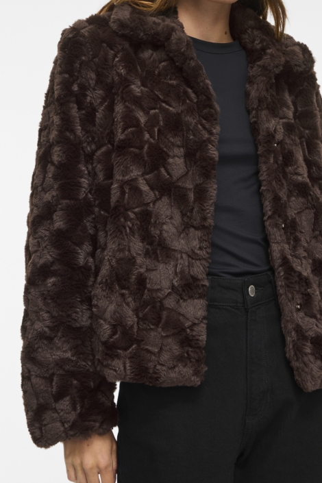 Vila bruine dames jas | Close up
