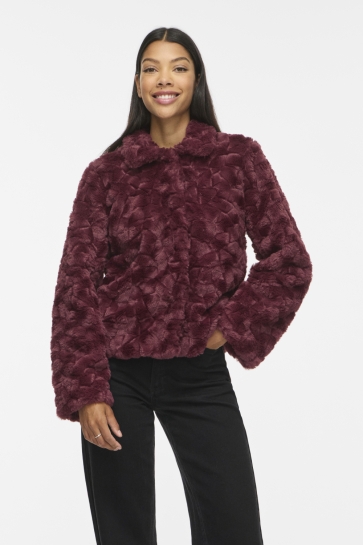 Vila vidorte new l/s jacket/pb Bordeaux