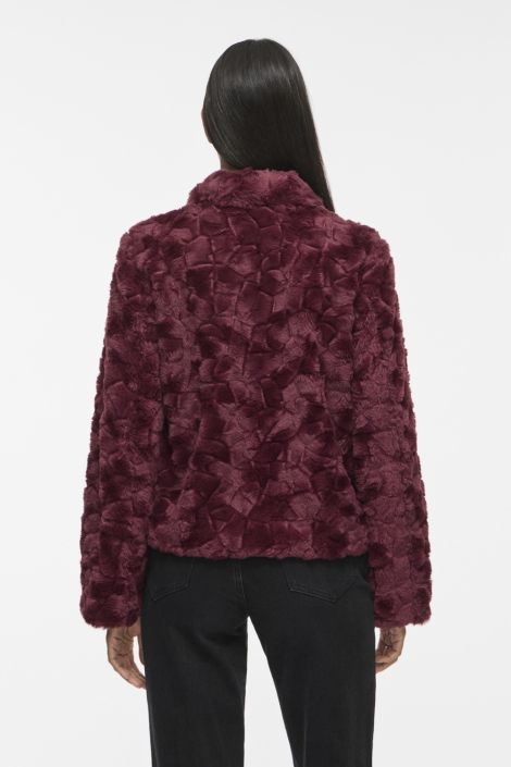 Vila bordeaux dames jas | Model achteraanzicht