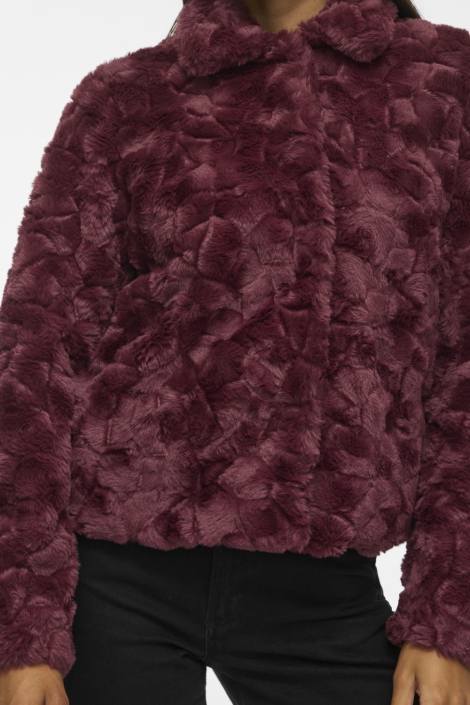 Vila bordeaux dames jas | Close up