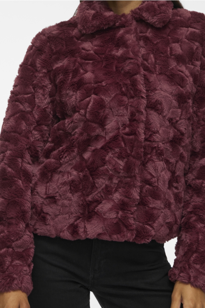 Vila bordeaux dames jas | Close up