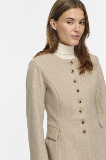 Vila Jas VIZIKKA L/S WAIST JACKET/BFS 14117865 Natural Melange