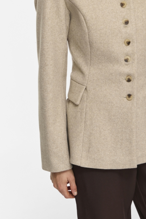 Vila beige dames jas | Close up
