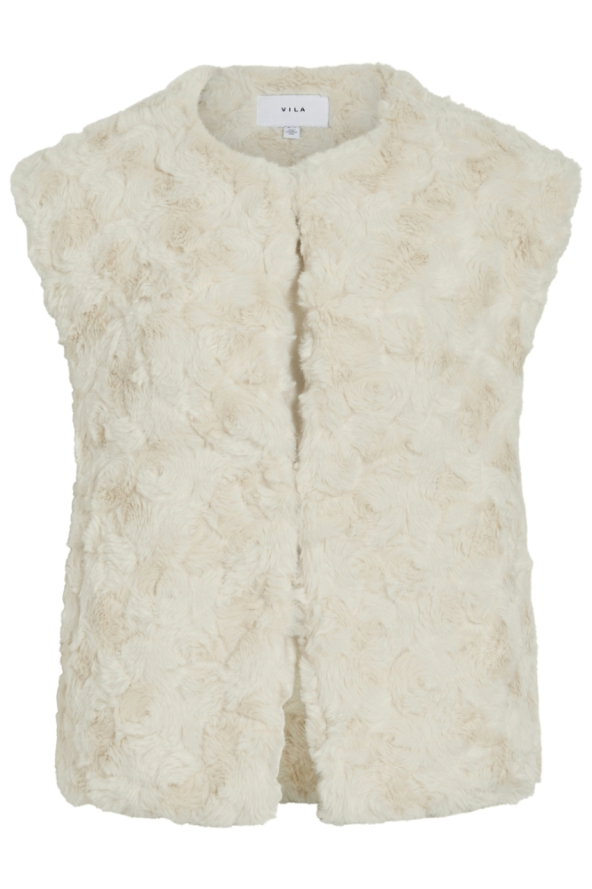 Vila beige dames jas | Vooraanzicht
