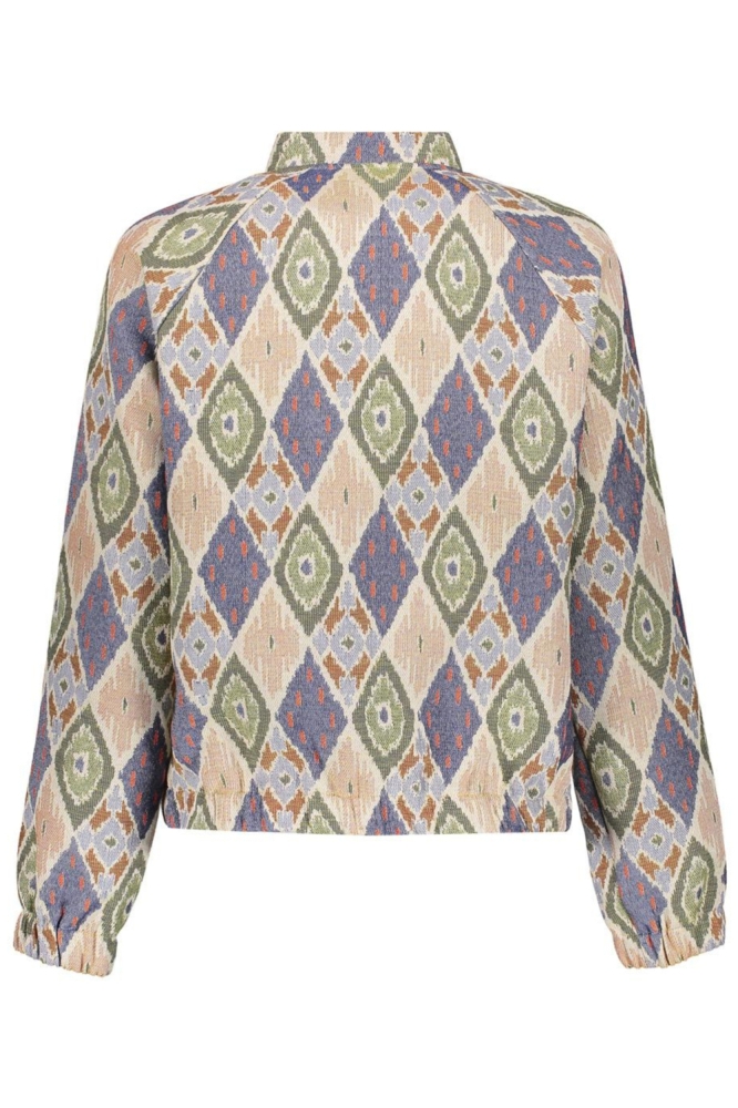 Geisha groene dames jas | Achteraanzicht