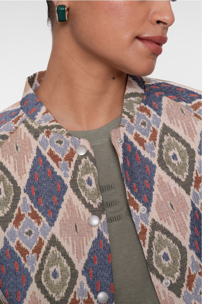 Geisha groene dames jas | Close up