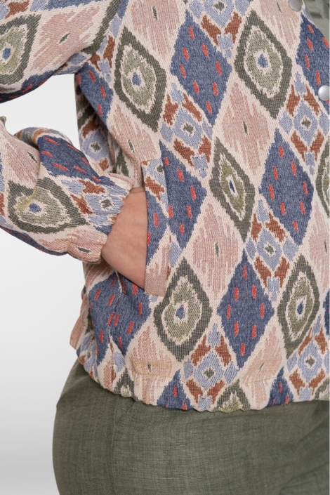 Geisha groene dames jas | Close up