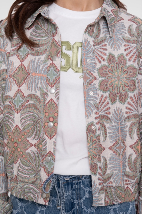 Geisha beige dames blazer | Close up