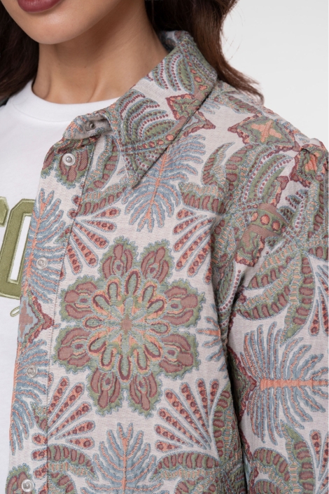 Geisha beige dames blazer | Close up