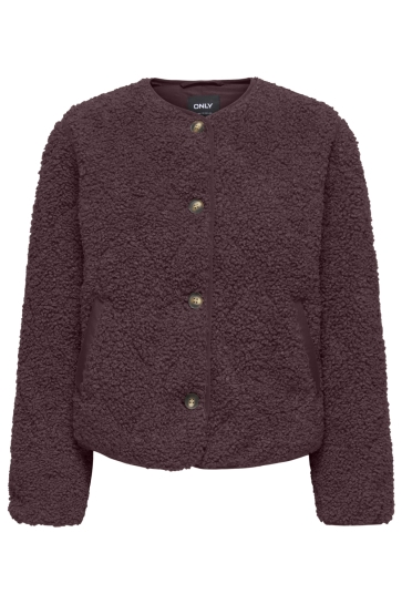Only Vest ONLINES TEDDY JACKET CC OTW 15373834 FUDGE