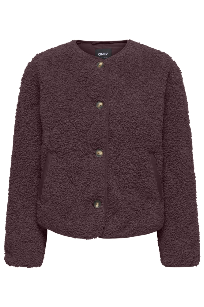 Only bordeaux dames vest | Vooraanzicht