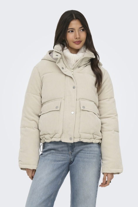 Only beige dames jas | Model vooraanzicht