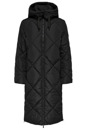 Only onlmaggi long hood puffer cc otw Zwart