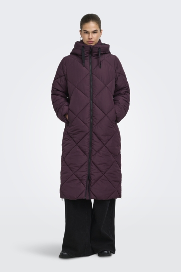 Only Jas ONLMAGGI LONG HOOD PUFFER CC OTW 15373236 FUDGE