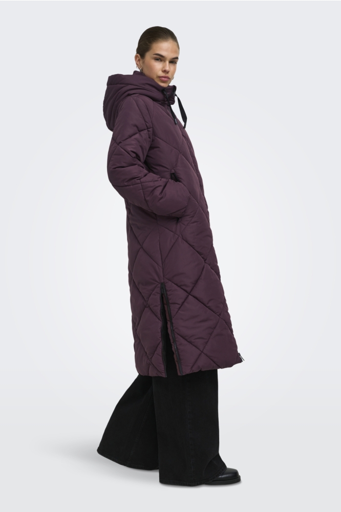 Only bordeaux dames jas | Model zijaanzicht