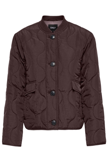 Only Jas ONLSALSA QUILTED JACKET CC OTW 15373694 Decadent Chocolate/Stripe