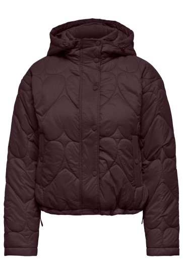 Only Jas ONLTAHIA LW HEART HOOD JACKET CC OT 15373691 FUDGE