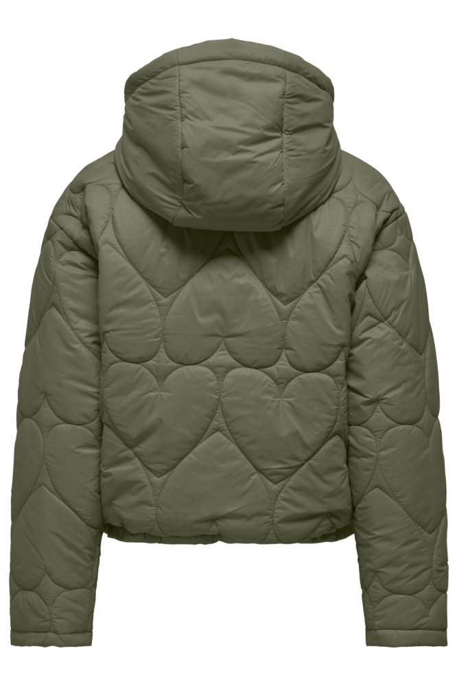 Only groene dames jas | Achteraanzicht