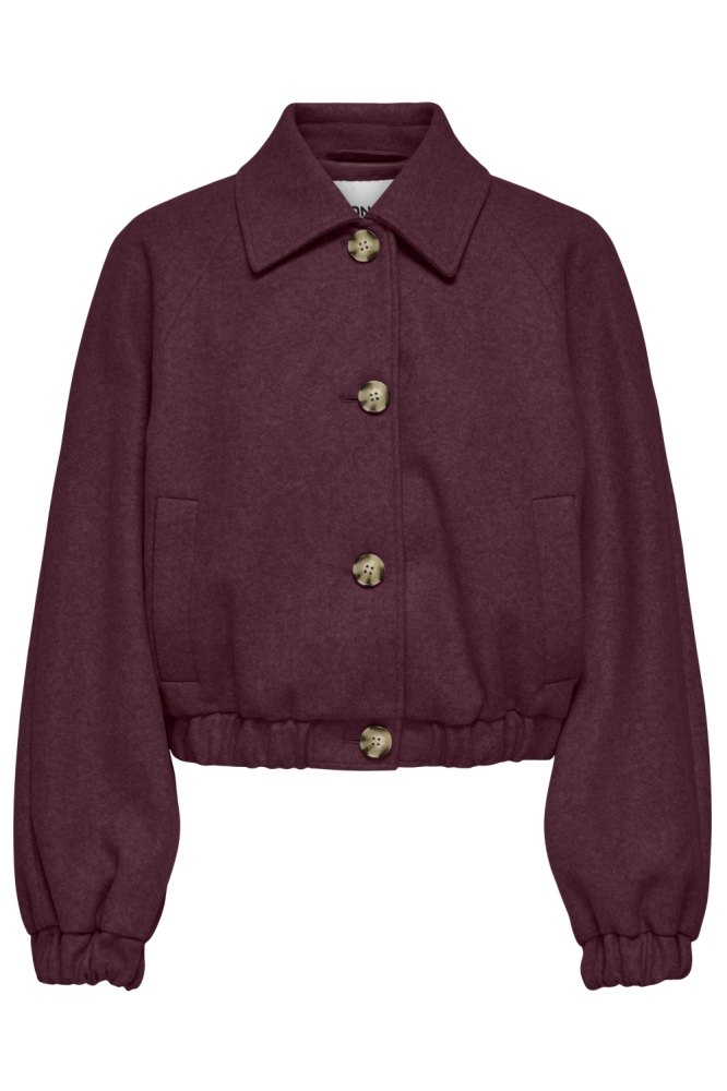 Only bordeaux dames jas | Vooraanzicht