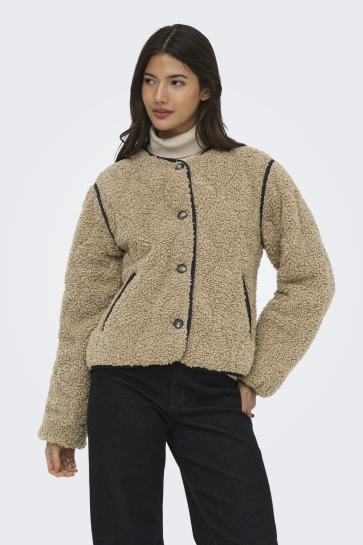 Only onlines teddy jacket cc otw Camel