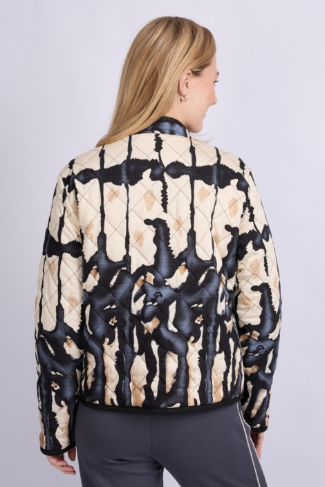 C&S The Label zand dames jas | Model achteraanzicht