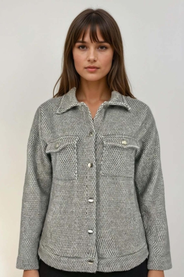 FOS Amsterdam Blouse LIZZY DUFFEL TWO TONE 7659 320 ARMY