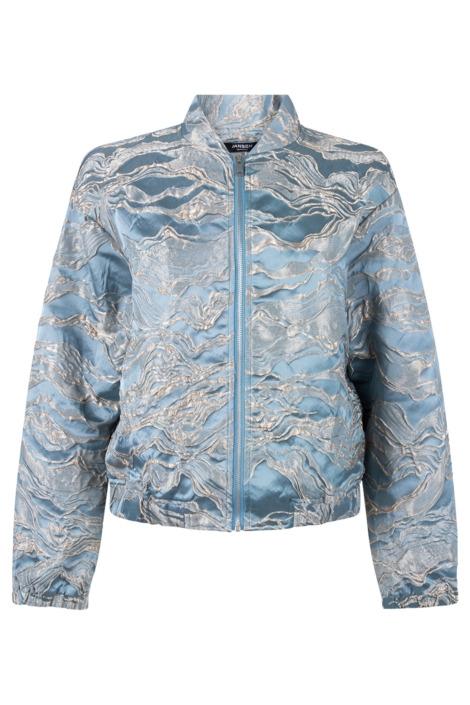 Juffrouw Jansen blauwe dames jas | Vooraanzicht