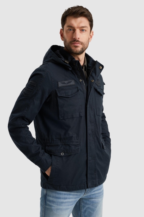 PME legend blauwe heren jas | Model zijaanzicht