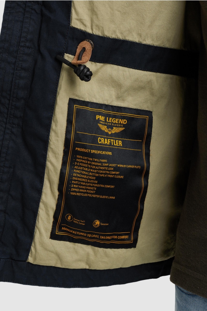 PME legend blauwe heren jas | Close up