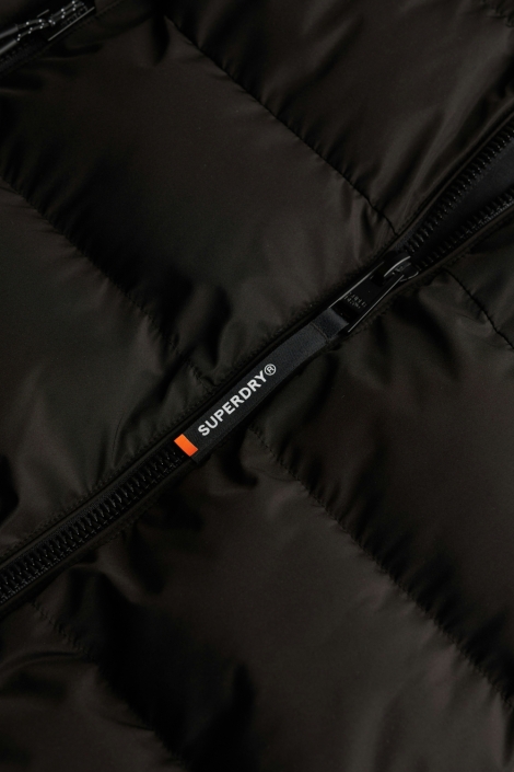 Superdry zwarte heren jas | Close up